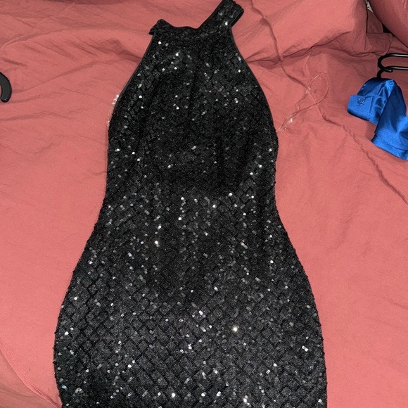Black Glitter Dress - Picture 1 of 2